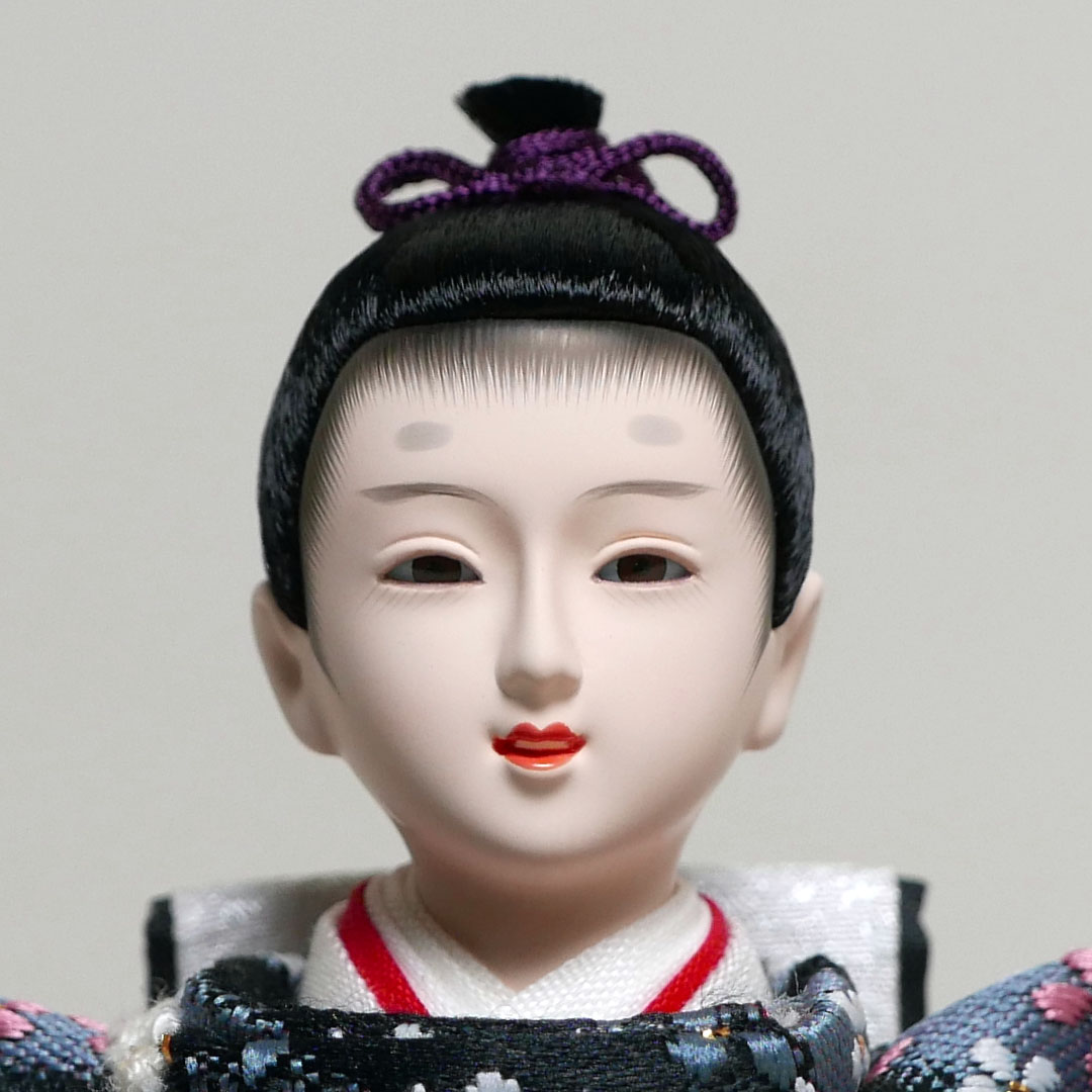 霞小花柄衣装の雛人形