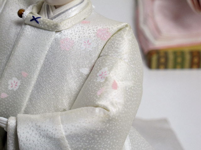 素描き衣装しだれ桜立ち雛