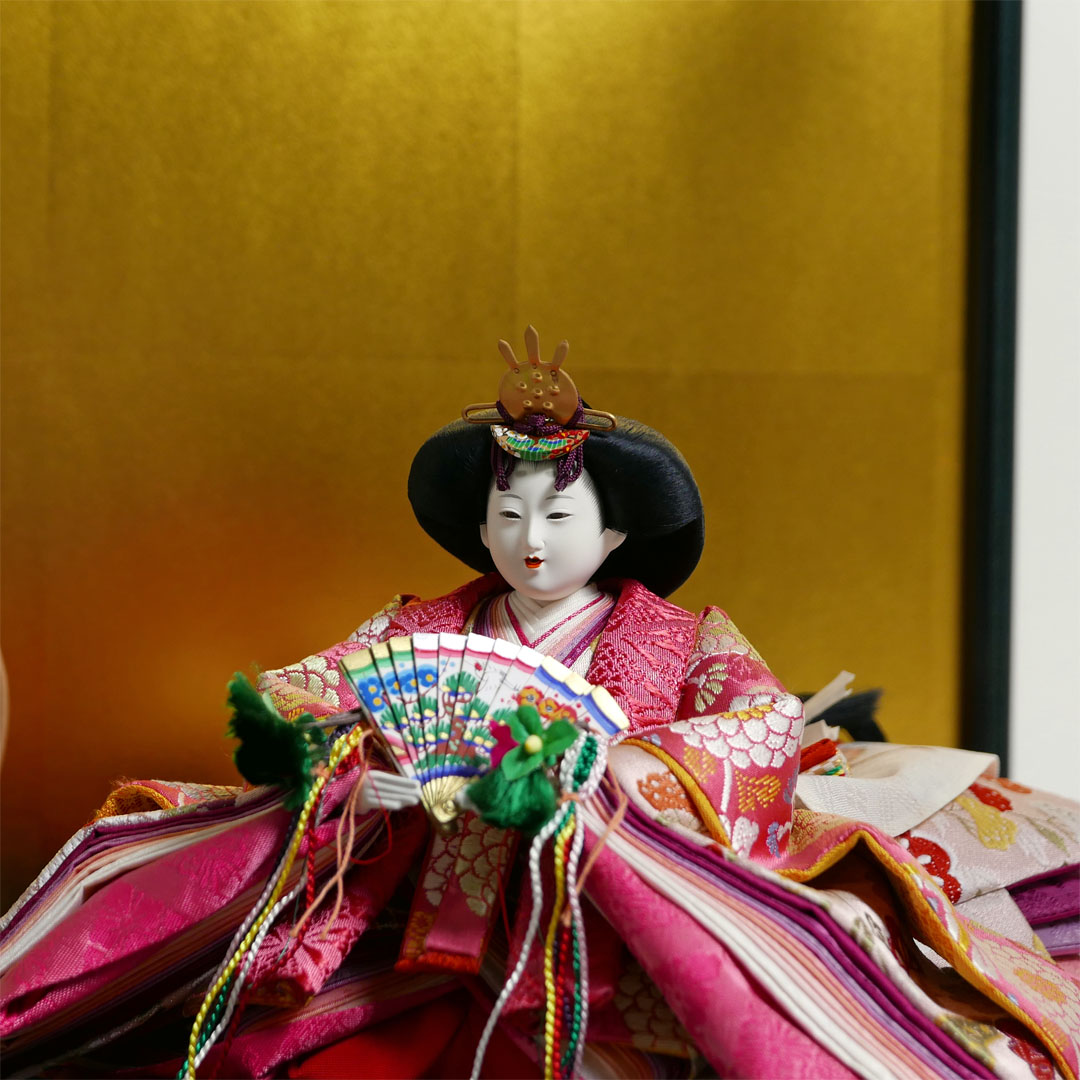 【激安特価在庫処分】小出松寿作 頭 藤澤瑞馨 華紋正絹衣装雛人形ケース飾り