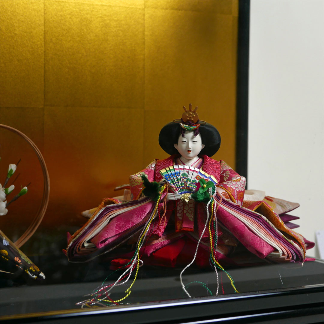 【激安特価在庫処分】小出松寿作 頭 藤澤瑞馨 華紋正絹衣装雛人形ケース飾り