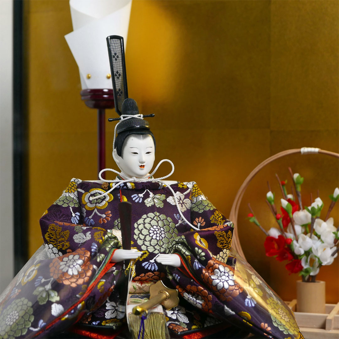 【激安特価在庫処分】小出松寿作 頭 藤澤瑞馨 華紋正絹衣装雛人形ケース飾り