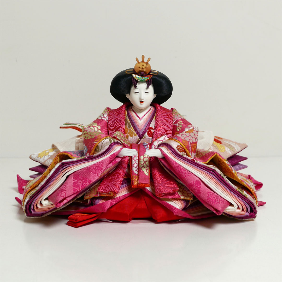 【激安特価在庫処分】小出松寿作 頭 藤澤瑞馨 華紋正絹衣装雛人形ケース飾り