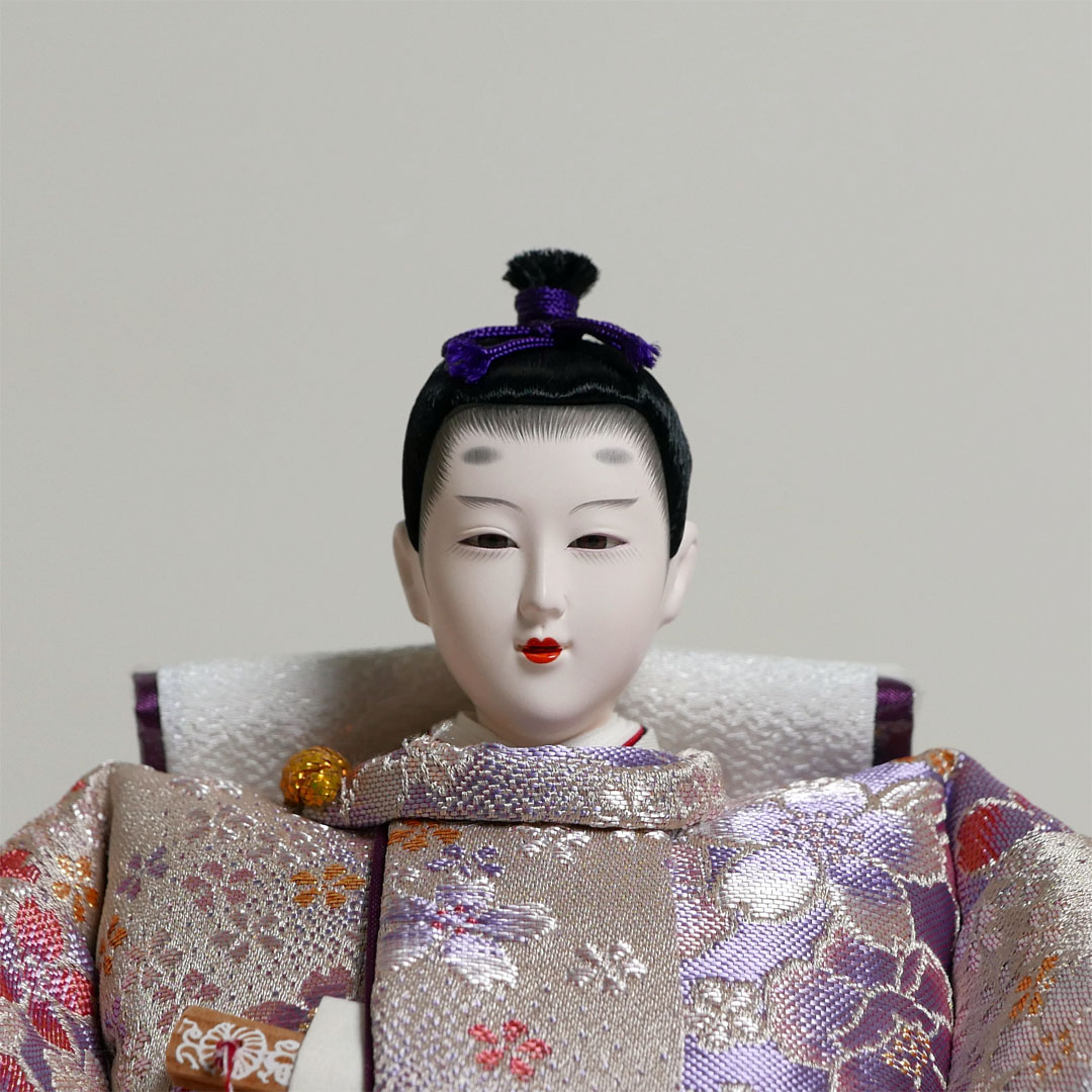 【激安特価在庫処分】美しい赤の雛人形黒枠面取ケース飾り