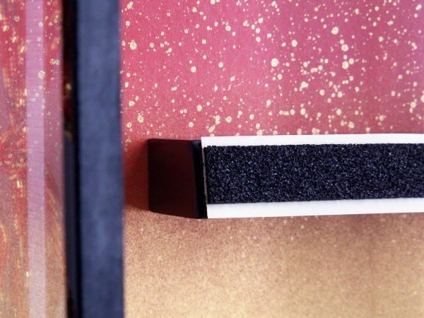 【羽子板在庫処分】羽子板用ガラスケース17号サイズまり飾り赤金ぼかし黒枠
