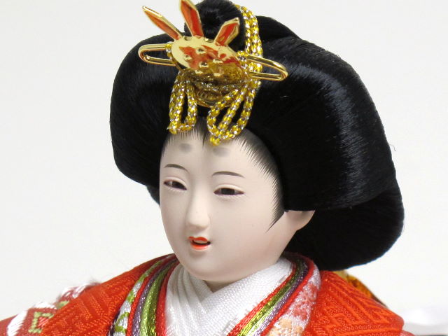 縁起の良い松竹梅衣装雛の雛人形ぼかしピンク収納桜飾り