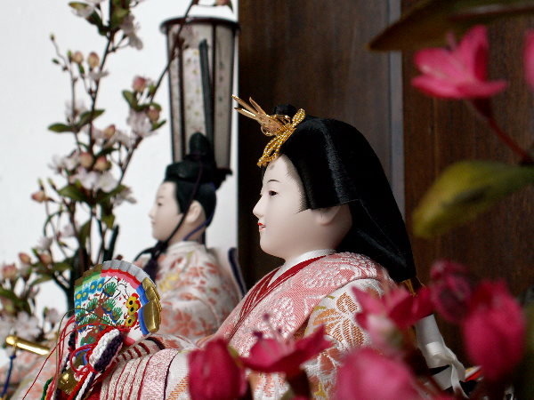 桜模様の華やかで優しい雰囲気の雛人形親王飾り