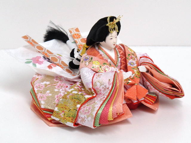 金彩桜松雛人形ぼかしピンクコンパクト親王飾り
