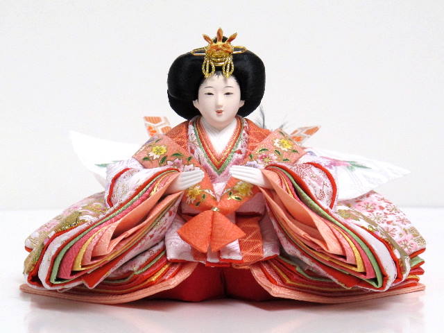 金彩桜松雛人形ぼかしピンクコンパクト親王飾り
