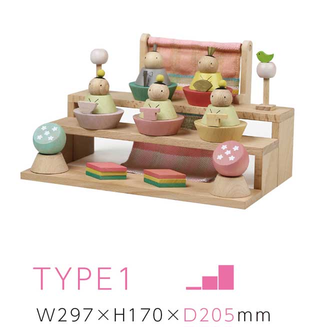 積み木のひな人形(Puca)
