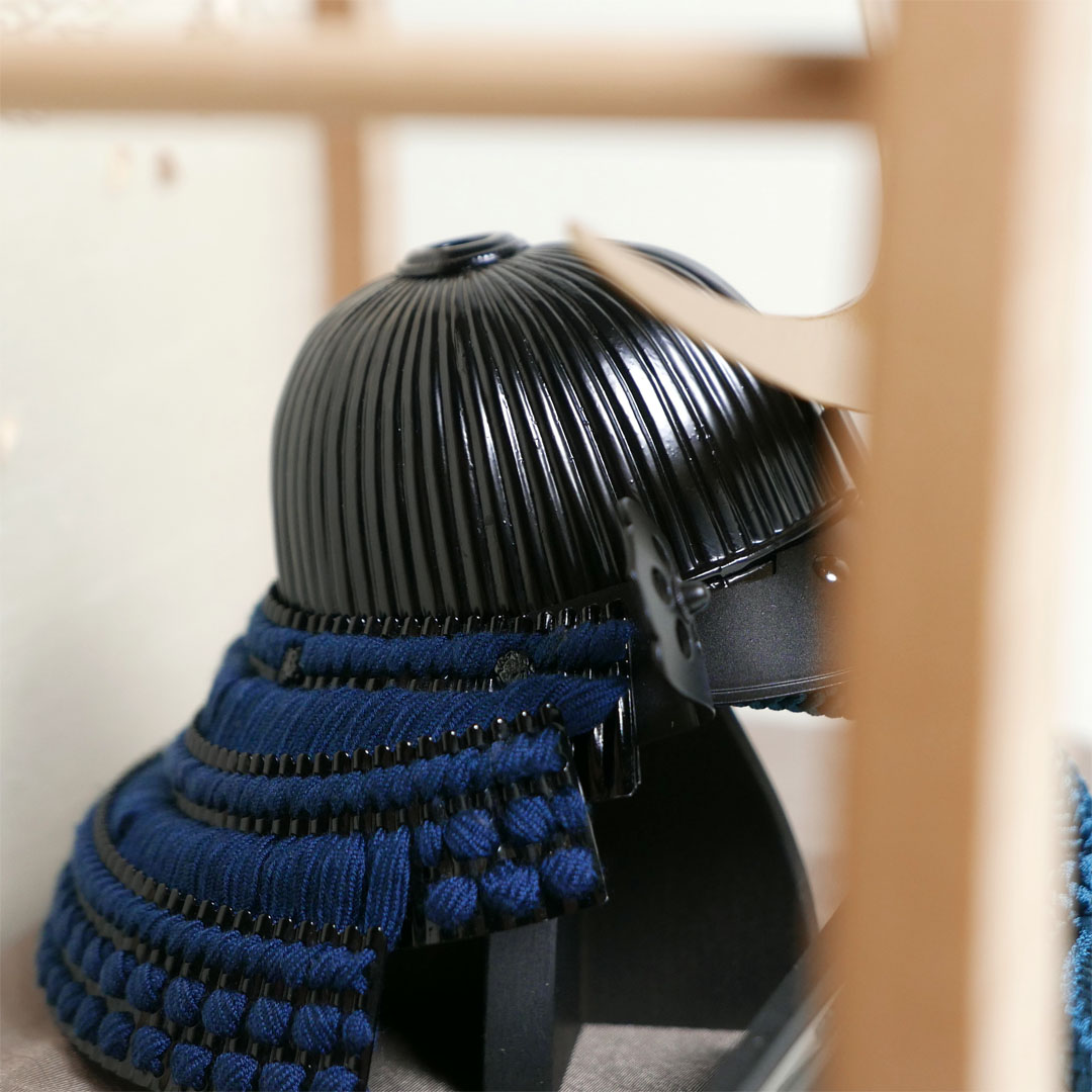 雄山作 7号伊達政宗公兜桜刺繍月型飾り