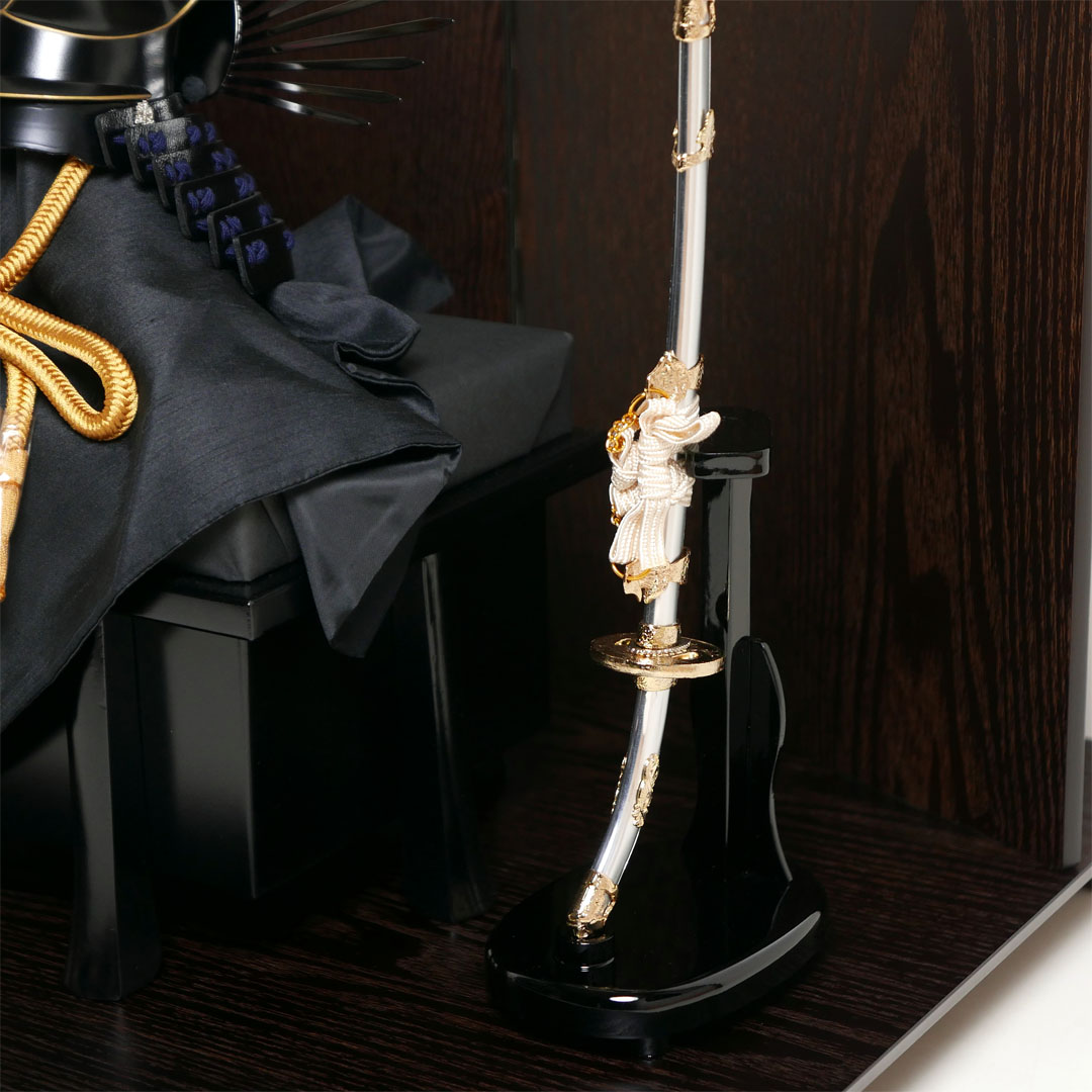 雄山作 豊臣秀吉公馬藺後立兜10号金銀松オーク二曲屏風鎧飾り