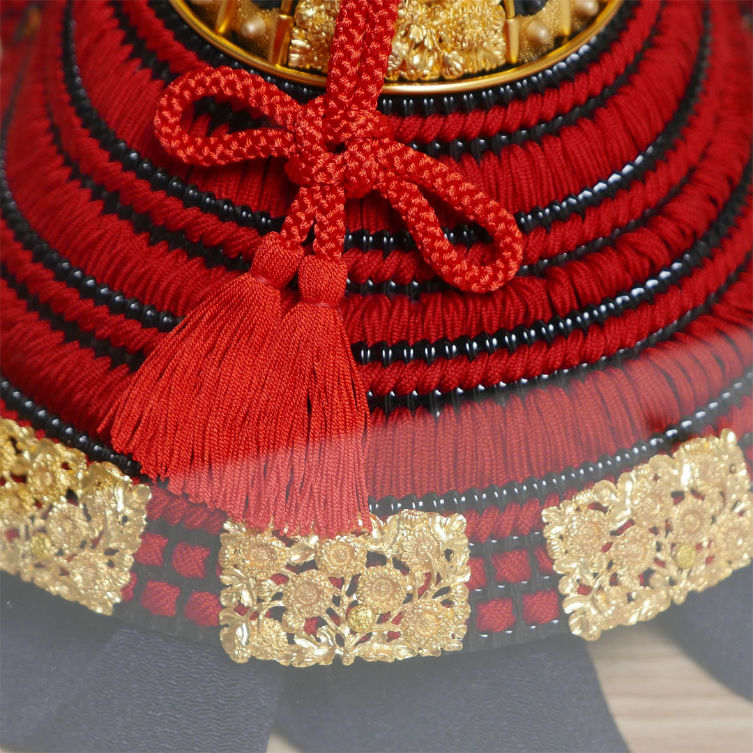 雄山作 12号菊一文字之兜 アクリル5面ケース飾り 国宝模写