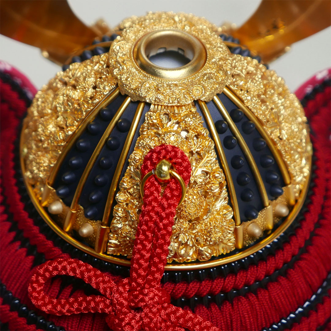 雄山作 12号菊一文字之兜 アクリル5面ケース飾り 国宝模写