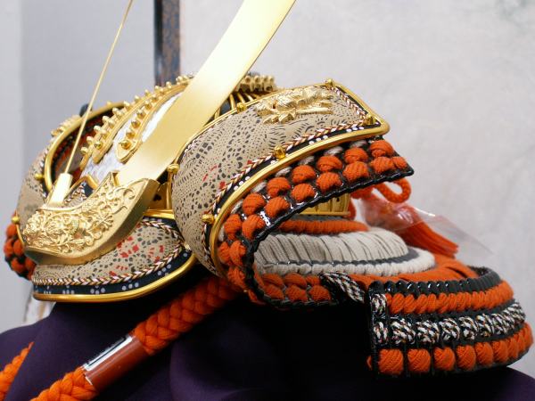 【限定品】平安道齋革小札一閑張阿古陀形覆輪筋鉢兜15号二曲手漉き和紙飾りの五月人形