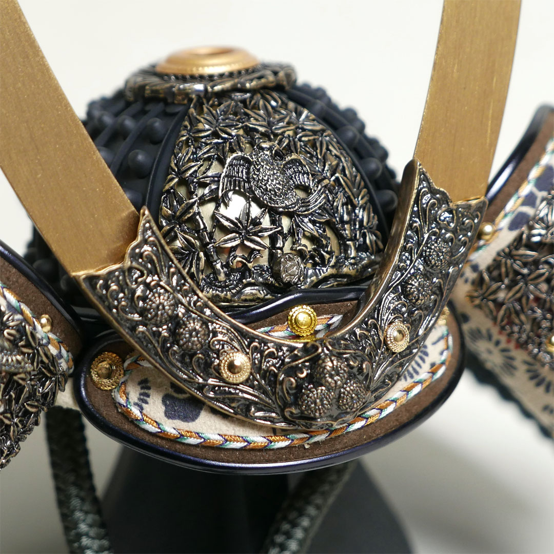 雄山作 無双雀 1/5 奉納兜 黒小札鉄色威 兜単品