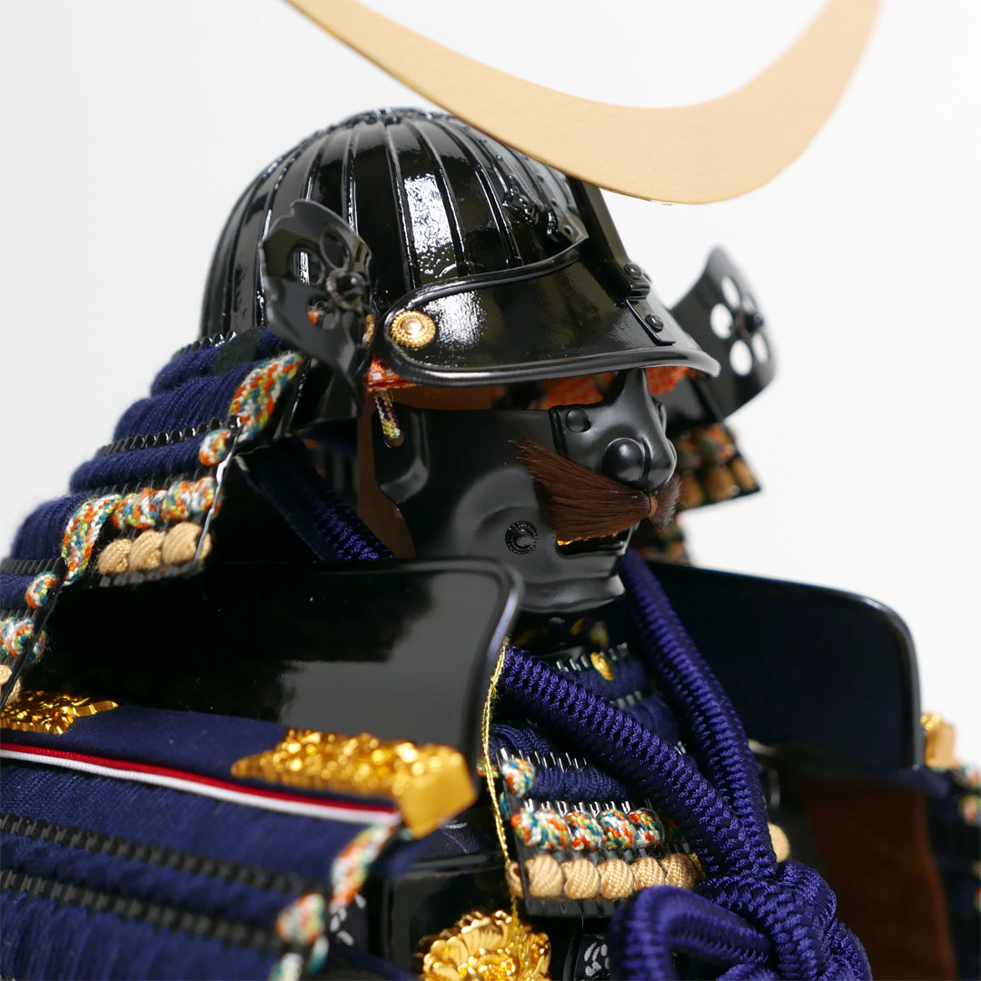 甲子之伊達政宗鎧7号弦月形前立て 雄山作