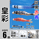 6m皇彩鯉のぼり超強力ロングポールセット