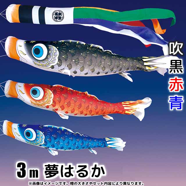 3m夢はるか鯉のぼり6点セット(ポールなし)