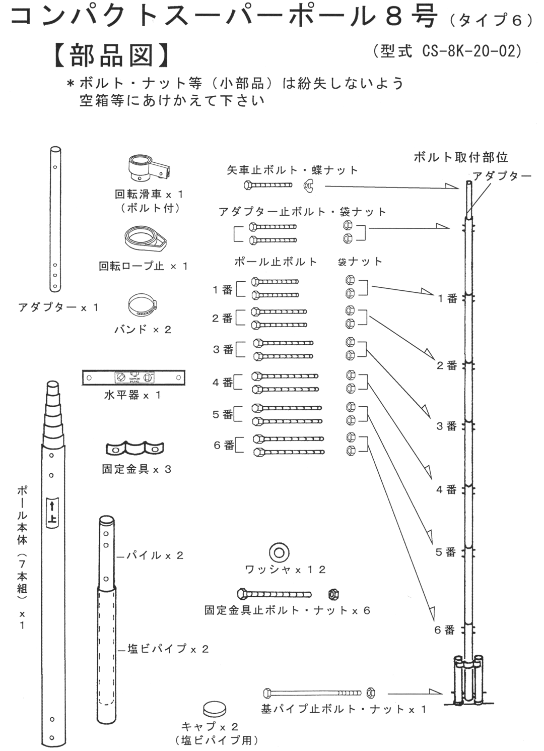 コンパクトスーパーポール取り扱い説明書