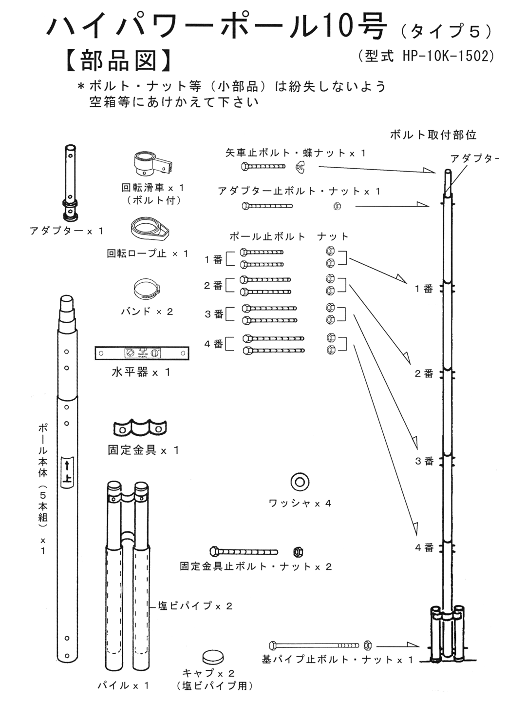 ハイパワーポール取り扱い説明書