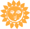 メルヘンの太陽をイメージしたロゴ