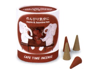 すがすがしいりんごの香りとやわらかなジャスミンティーのアソート、カフェタイムインセンス(CAFE TIME INCENSE)インセンス　のんびり気分に